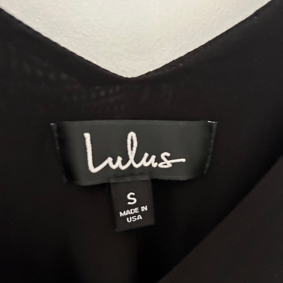 NWT Lulus Black Draped Camisole Top Small - Picture 3 of 5